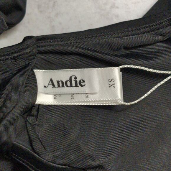 Andie The Belmar One Piece Black Tie Waist Swimwear Bathing Suit Size XS New - Picture 8 of 12